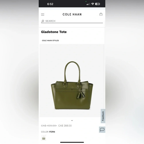 Cole Haan Handbags - Cole Haan “Fern” colored purse. Exterior is in impeccable condition